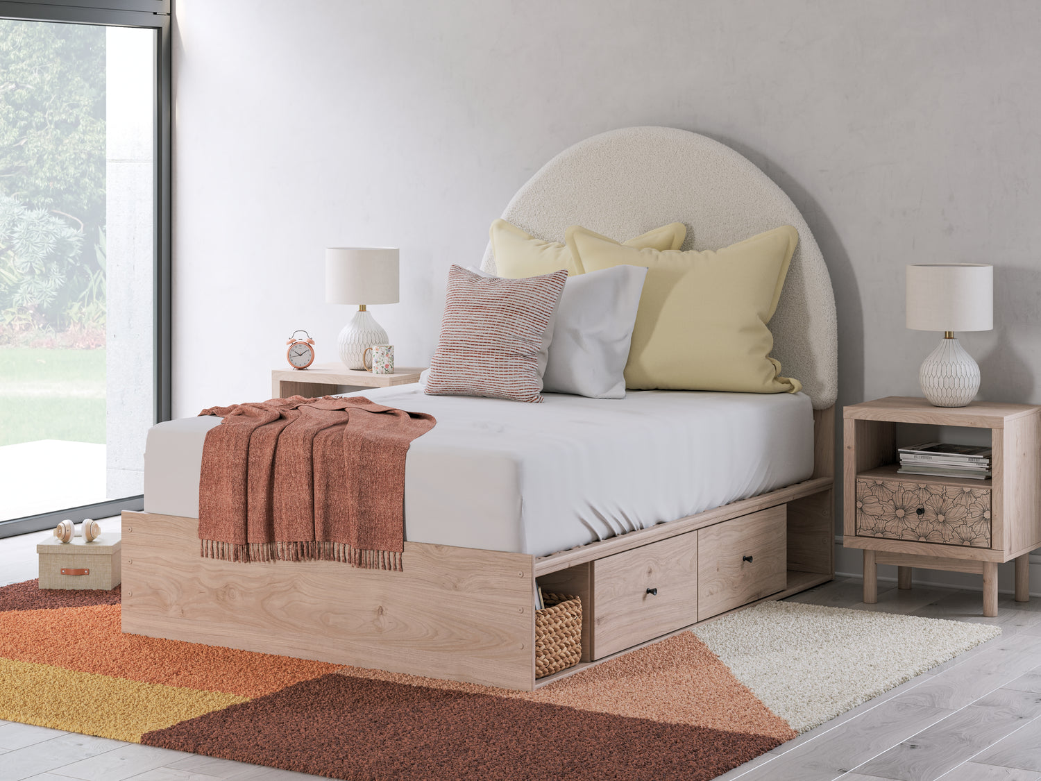 Furniture City Houma - Ashley Furniture - Arloster Full Upholstered Panel Bed with Storage - Full Upholstered Panel Bed with Storage - PCB1566B5