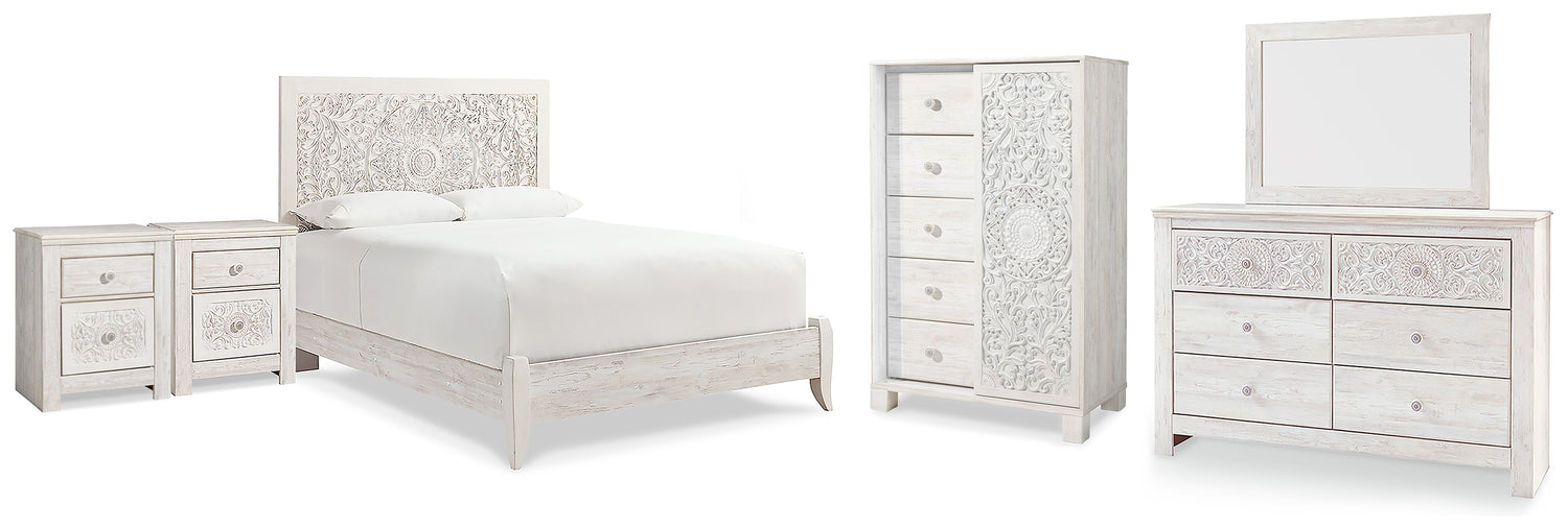 Furniture City Houma - Ashley Furniture - Paxberry Queen Panel Bed, Dresser, Mirror, Chest and 2 Nightstands - Queen Panel Bed, Dresser, Mirror, Chest and 2 Nightstands - B181B36