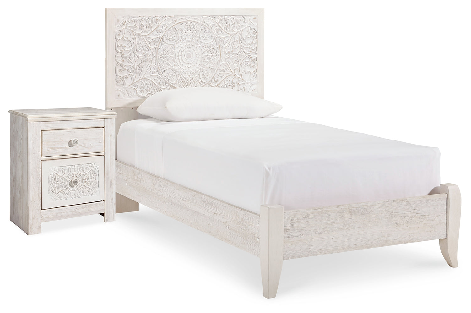 Furniture City Houma - Ashley Furniture - Paxberry Twin Panel Bed and Nightstand - Twin Panel Bed and Nightstand - B181B18