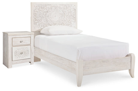 Furniture City Houma - Ashley Furniture - Paxberry Twin Panel Bed and Nightstand - Twin Panel Bed and Nightstand - B181B18