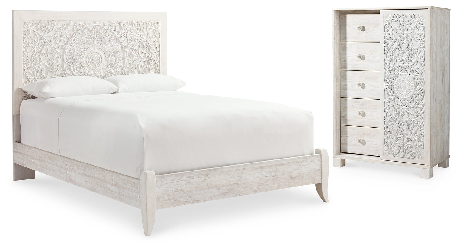 Furniture City Houma - Ashley Furniture - Paxberry Queen Panel Bed and Chest - Queen Panel Bed and Chest - B181B21