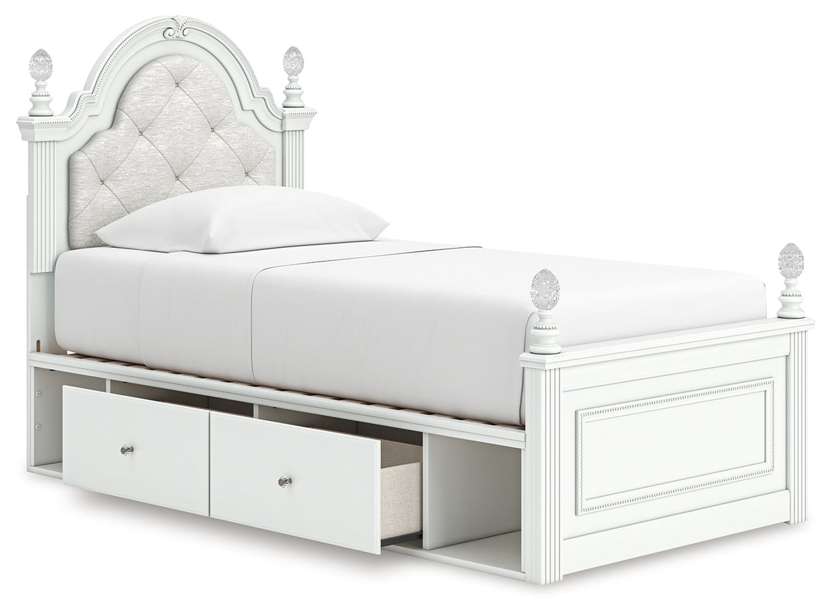 Kozlani Twin Upholstered Panel Storage Bed