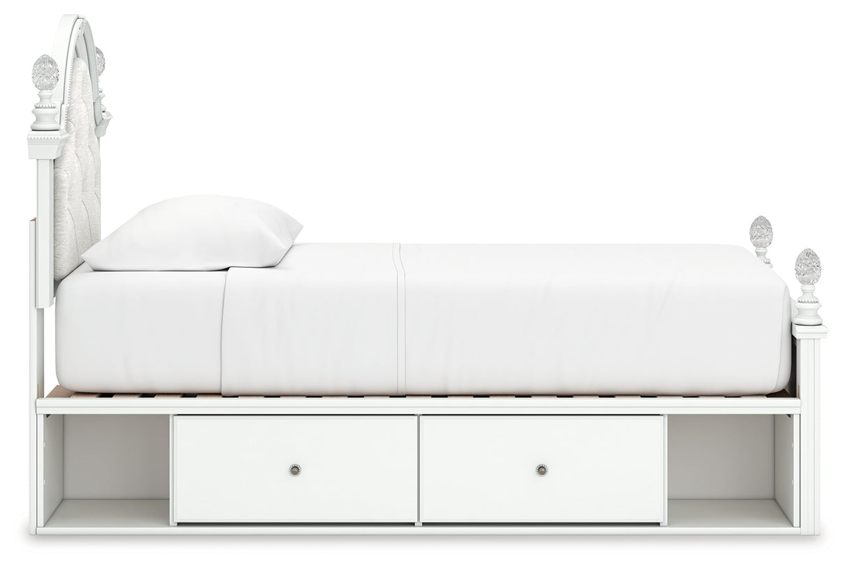 Kozlani Twin Upholstered Panel Storage Bed