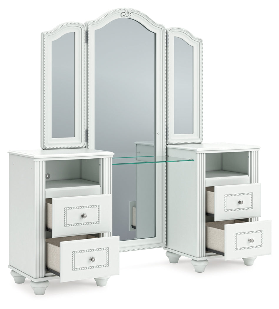 Kozlani Vanity, Mirror and Stool