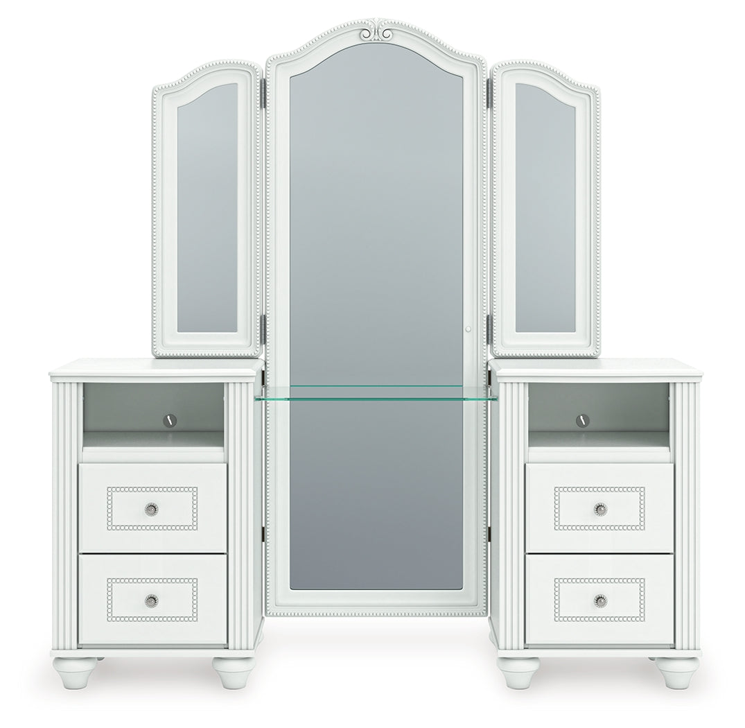 Kozlani Vanity, Mirror and Stool