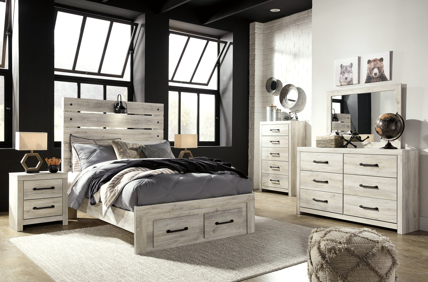 Cambeck Full Panel Bed, Dresser, Mirror and Nightstand