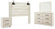 Furniture City Houma - Ashley Furniture - Cambeck Queen Panel Headboard, Dresser, Mirror, and Nightstand - Queen Panel Headboard, Dresser, Mirror, and Nightstand / Whitewash - B192B57