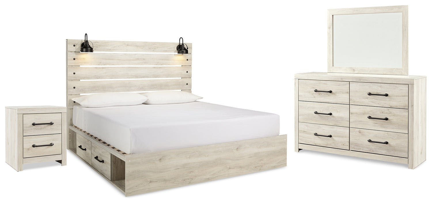 Furniture City Houma - Ashley Furniture - Cambeck King Panel Bed with Storage, Dresser, Mirror and Nightstand - King Panel Bed with Storage, Dresser, Mirror and Nightstand - B192B52