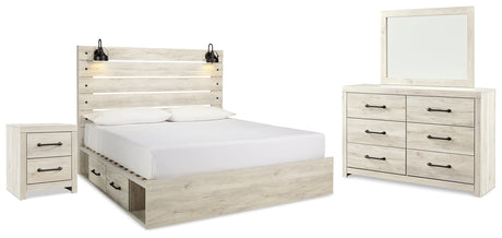 Furniture City Houma - Ashley Furniture - Cambeck King Panel Bed with Storage, Dresser, Mirror and Nightstand - King Panel Bed with Storage, Dresser, Mirror and Nightstand - B192B52