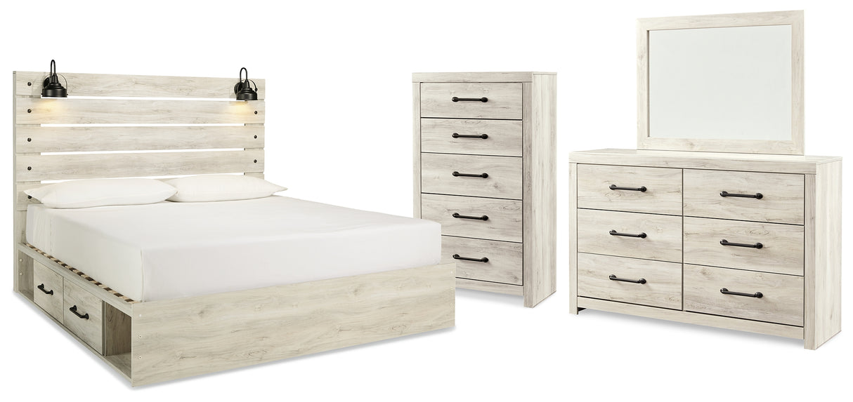Furniture City Houma - Ashley Furniture - Cambeck King Panel Bed with Storage, Dresser, Mirror and Chest - King Panel Bed with Storage, Dresser, Mirror and Chest - B192B66