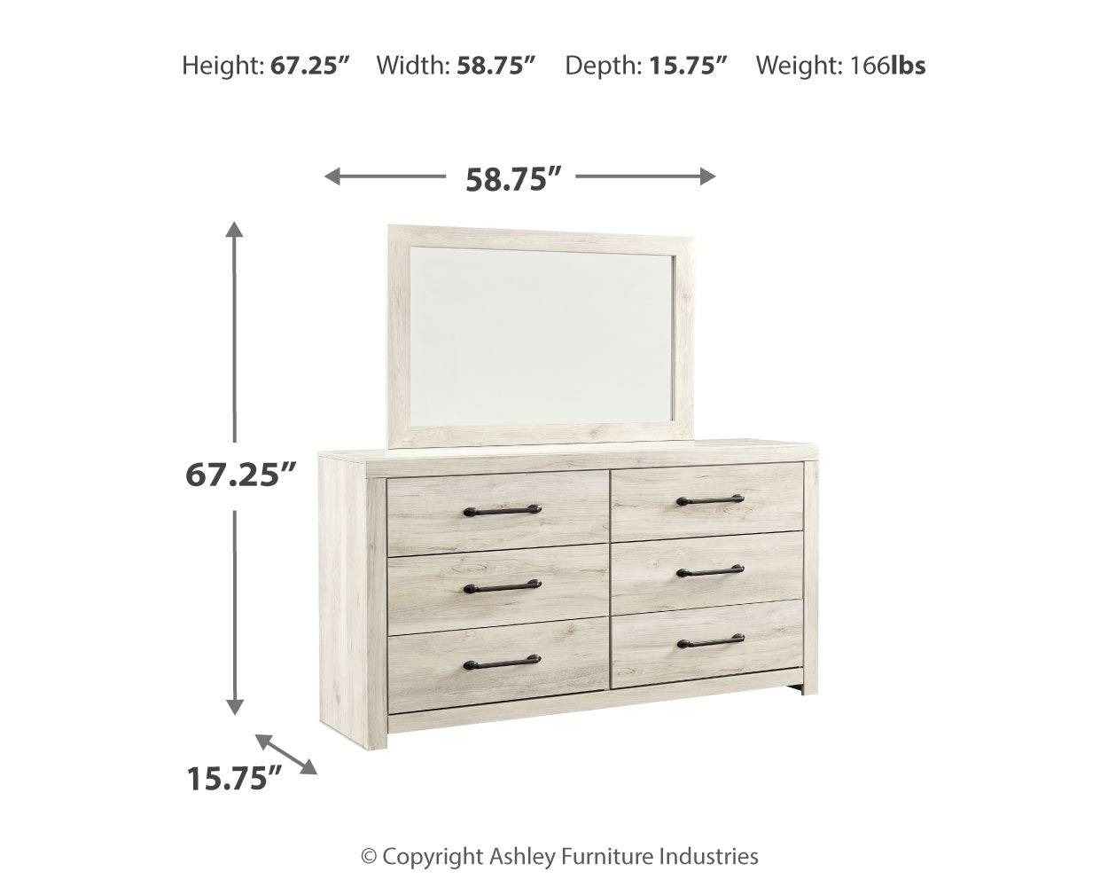 Cambeck Twin Panel Bed, 2 Dressers, 2 Mirrors and 2 Nightstands