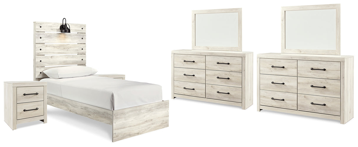 Furniture City Houma - Ashley Furniture - Cambeck Twin Panel Bed, 2 Dressers, 2 Mirrors and 2 Nightstands - Twin Panel Bed, 2 Dressers, 2 Mirrors and 2 Nightstands - B192B88