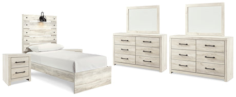 Furniture City Houma - Ashley Furniture - Cambeck Twin Panel Bed, 2 Dressers, 2 Mirrors and 2 Nightstands - Twin Panel Bed, 2 Dressers, 2 Mirrors and 2 Nightstands - B192B88