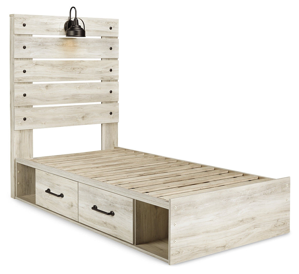 Cambeck Twin Storage Bed, Dresser, Mirror and Nightstand