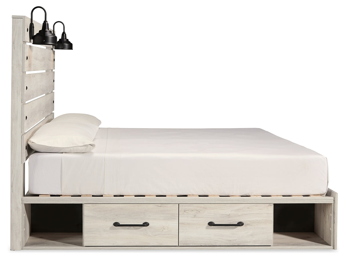 Cambeck King Panel Bed with Storage, Chest and 2 Nightstands