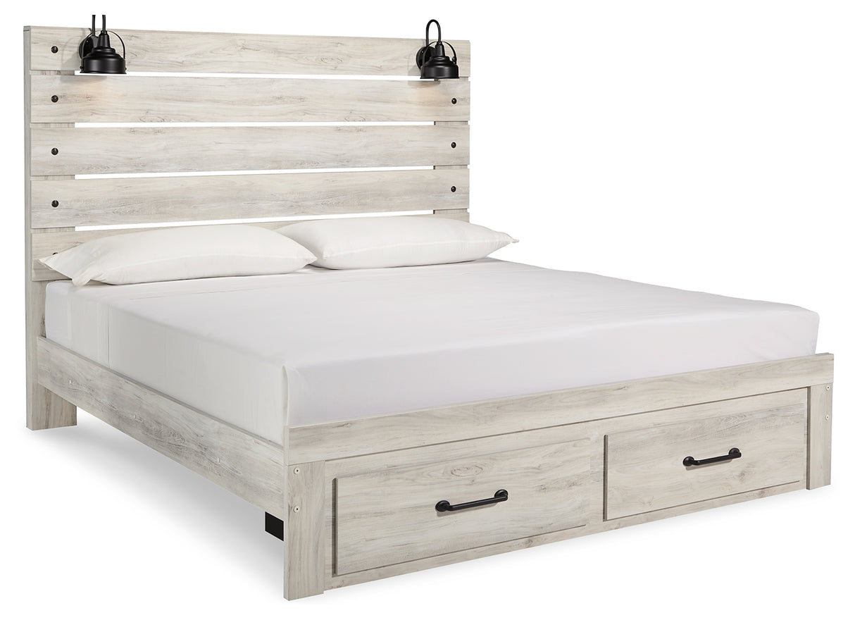 Cambeck King Panel Storage Bed, Dresser and Nightstand