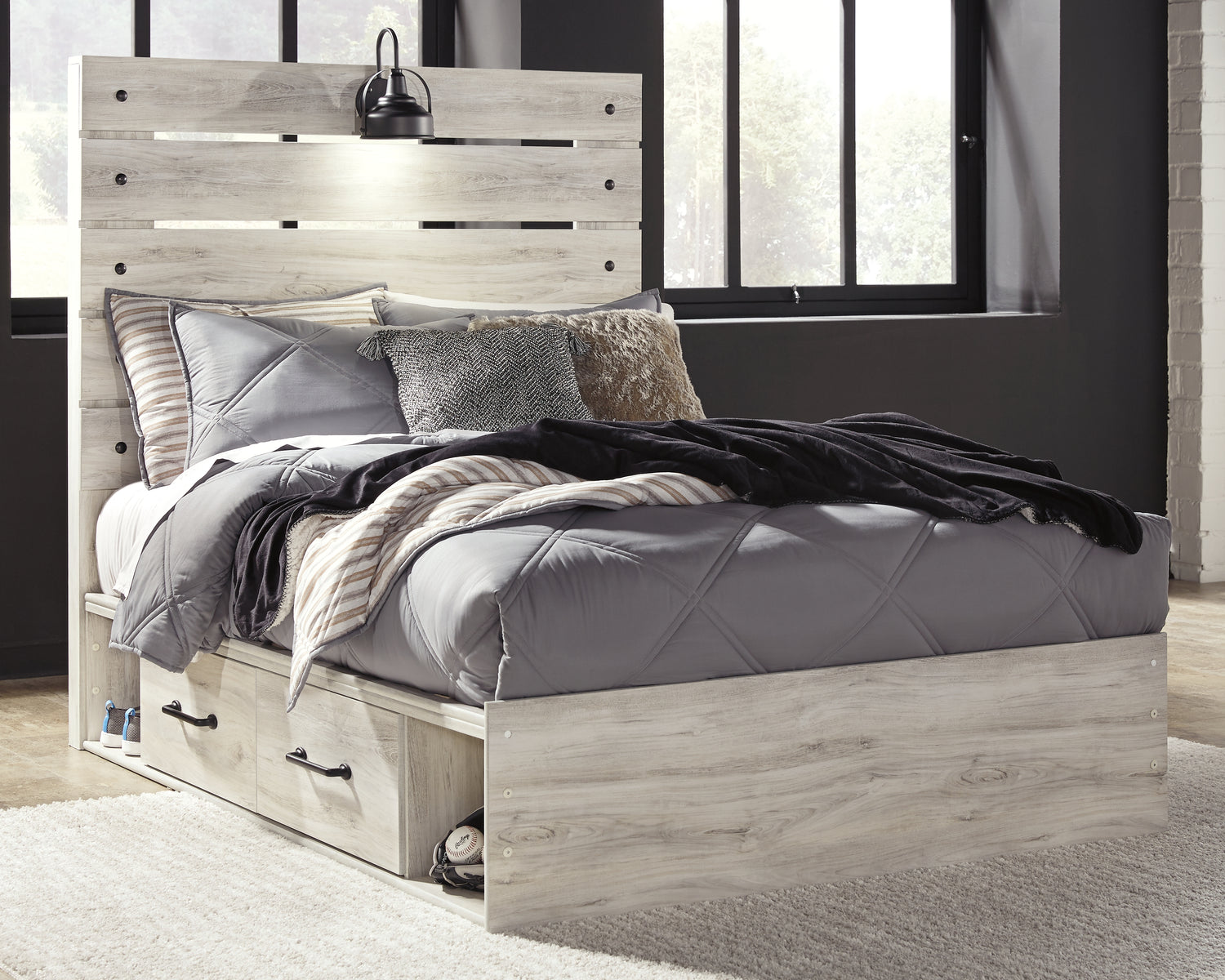 Furniture City Houma - Ashley Furniture - Cambeck Full Panel Bed with 2 Storage Drawers - Full Panel Bed with 2 Storage Drawers - B192B16