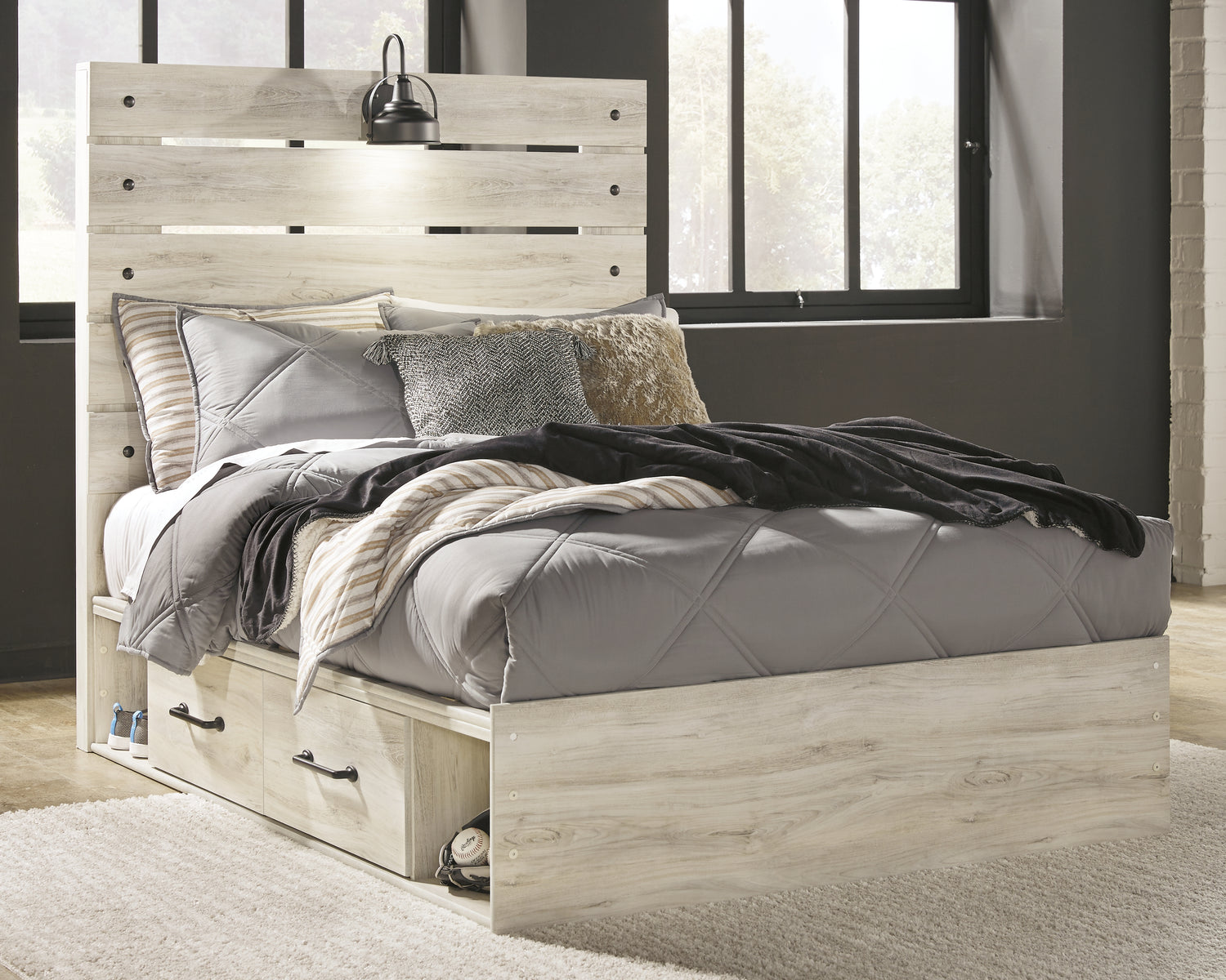 Furniture City Houma - Ashley Furniture - Cambeck Full Panel Bed with 4 Storage Drawers - Full Panel Bed with 4 Storage Drawers - B192B34