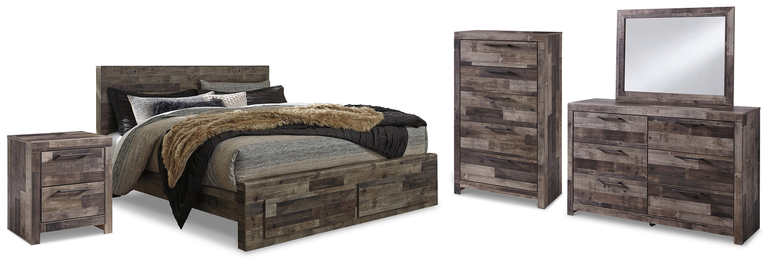 Furniture City Houma - Ashley Furniture - Derekson King Panel Storage Bed, Dresser, Mirror, Chest and Nightstand - King Panel Storage Bed, Dresser, Mirror, Chest and Nightstand - B200B74
