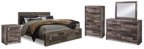 Furniture City Houma - Ashley Furniture - Derekson King Panel Storage Bed, Dresser, Mirror, Chest and Nightstand - King Panel Storage Bed, Dresser, Mirror, Chest and Nightstand - B200B74