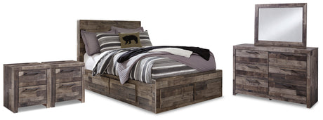 Furniture City Houma - Ashley Furniture - Derekson Full Panel Storage Bed, Dresser, Mirror and 2 Nightstands - Full Panel Storage Bed, Dresser, Mirror and 2 Nightstands - B200B75