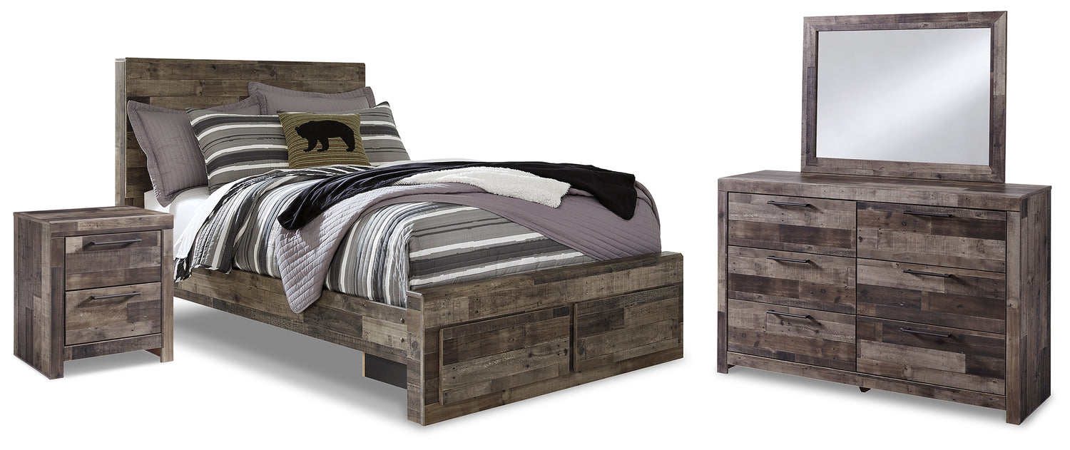 Furniture City Houma - Ashley Furniture - Derekson Full Panel Storage Bed, Dresser, Mirror and Nightstand - Full Panel Storage Bed, Dresser, Mirror and Nightstand - B200B79