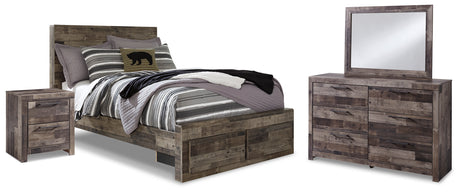 Furniture City Houma - Ashley Furniture - Derekson Full Panel Storage Bed, Dresser, Mirror and Nightstand - Full Panel Storage Bed, Dresser, Mirror and Nightstand - B200B79