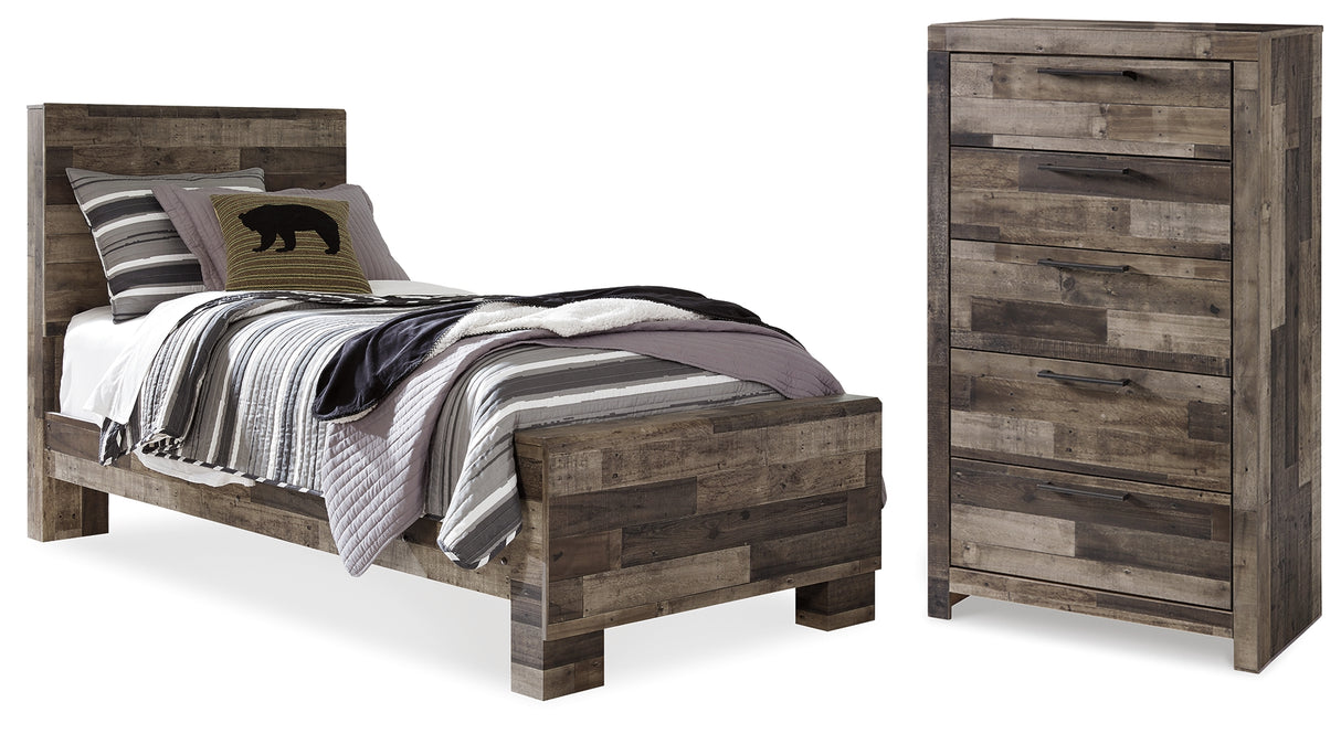 Furniture City Houma - Ashley Furniture - Derekson Twin Panel Bed and Chest - Twin Panel Bed and Chest - B200B66