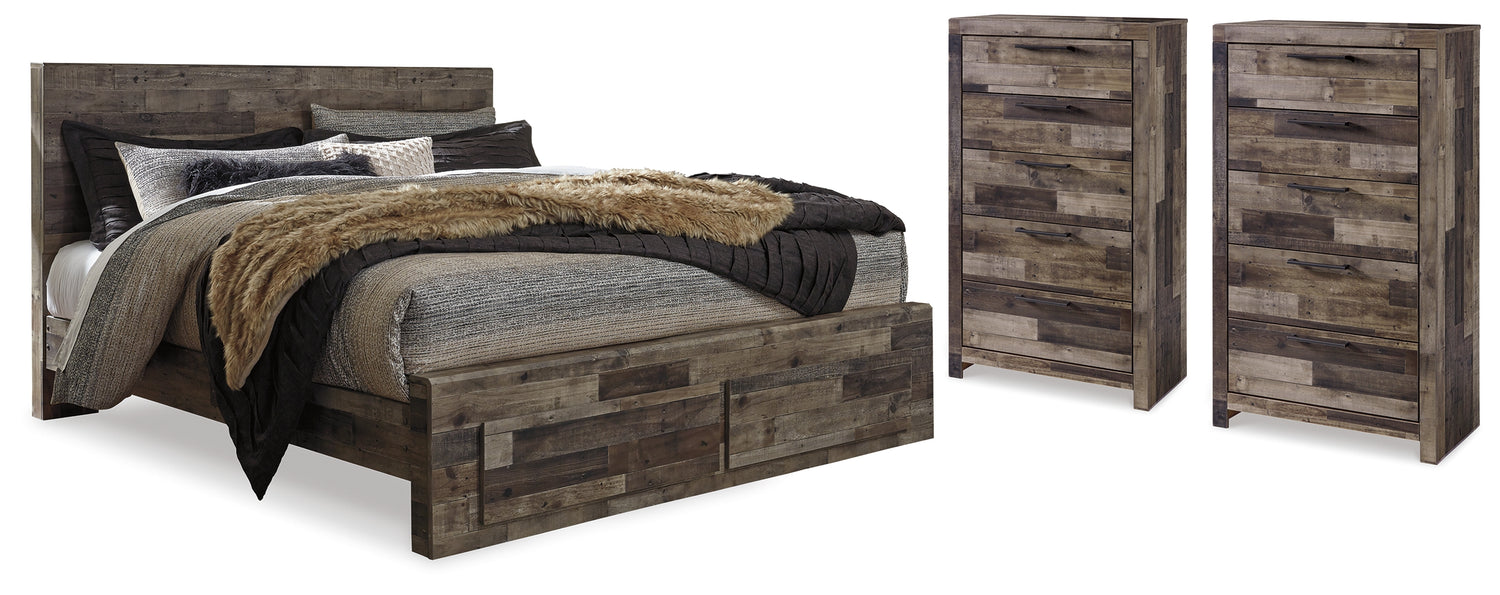 Furniture City Houma - Ashley Furniture - Derekson Queen Storage Bed and 2 Chests - Queen Storage Bed and 2 Chests - B200B67