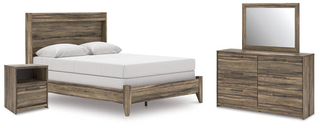 Elbrim Queen Panel Bed, Dresser, Mirror and Nightstand