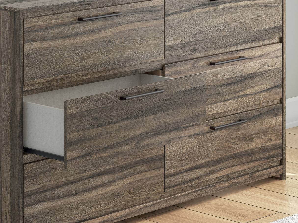 Elbrim King Panel Storage Bed, Dresser and Nightstand