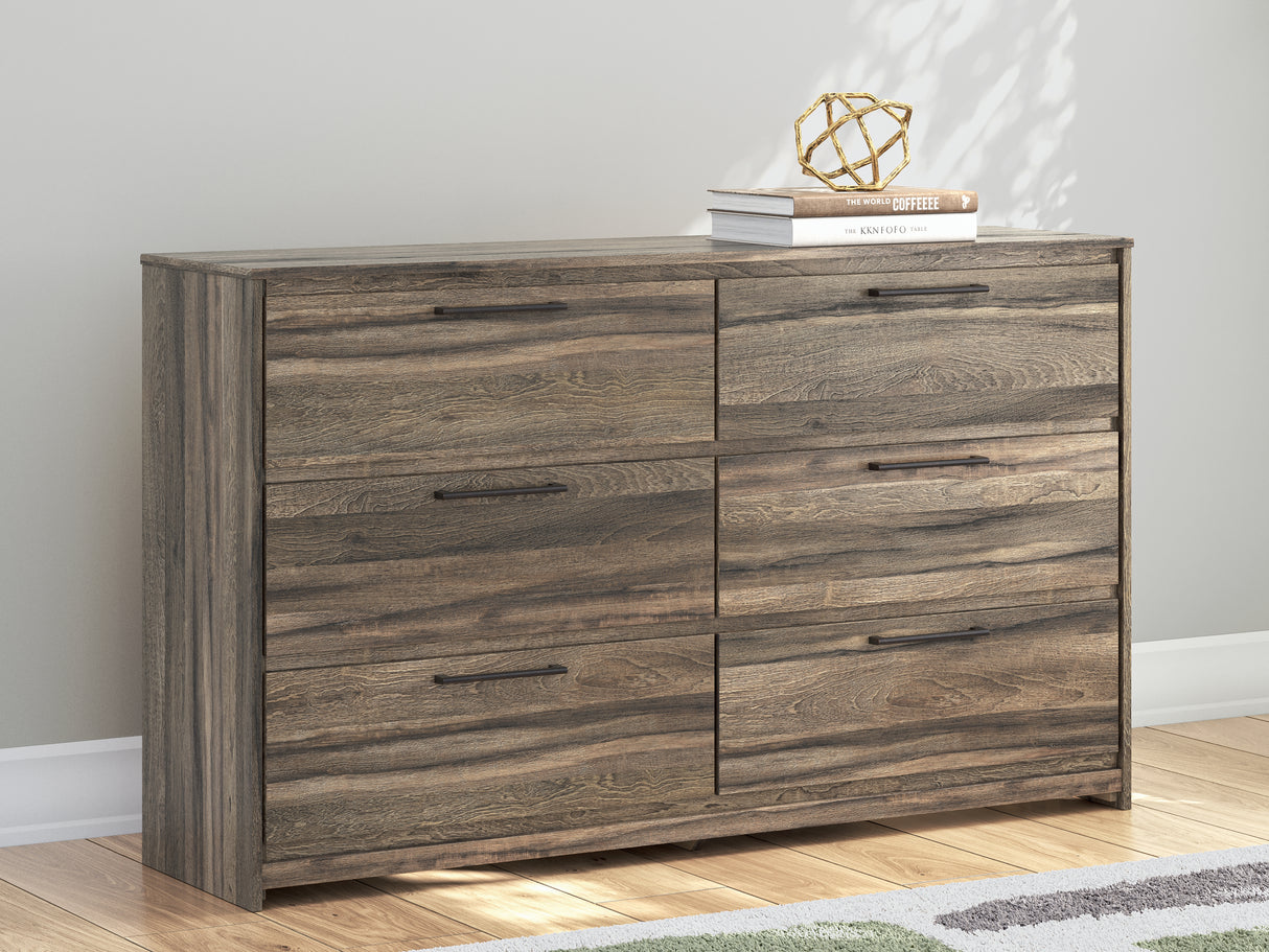 Elbrim King Panel Storage Bed, Dresser and Nightstand