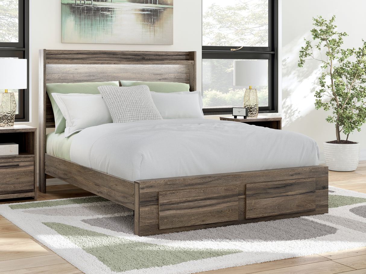 Elbrim Queen Panel Storage Bed, Dresser and Mirror