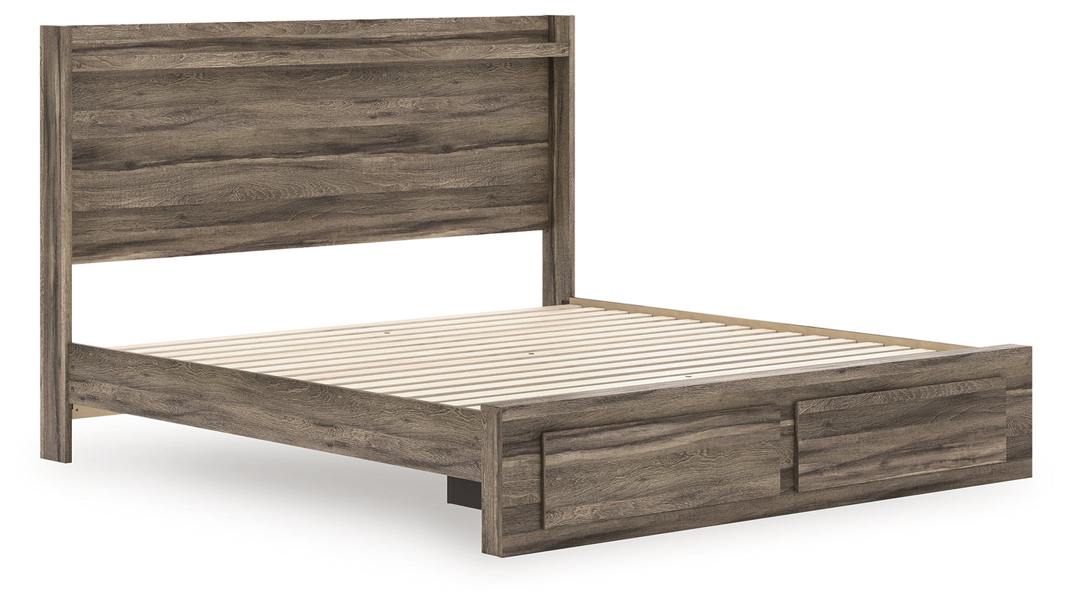 Elbrim King Panel Storage Bed, Dresser and Nightstand