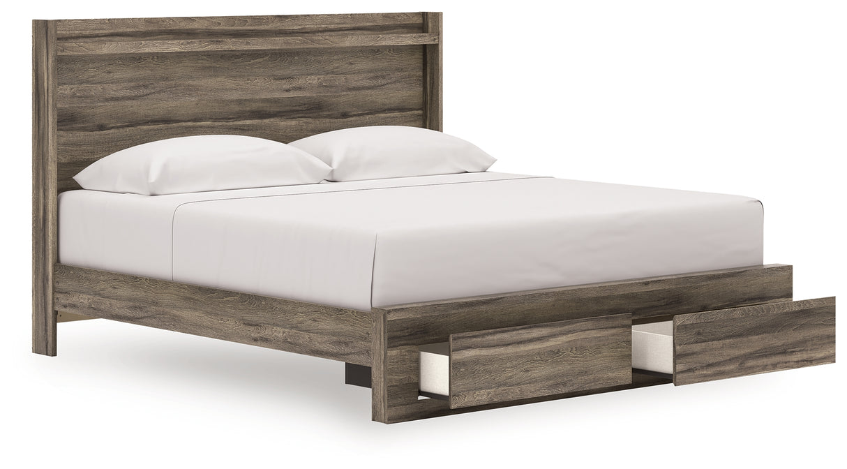 Elbrim King Panel Storage Bed, Chest and Nightstand