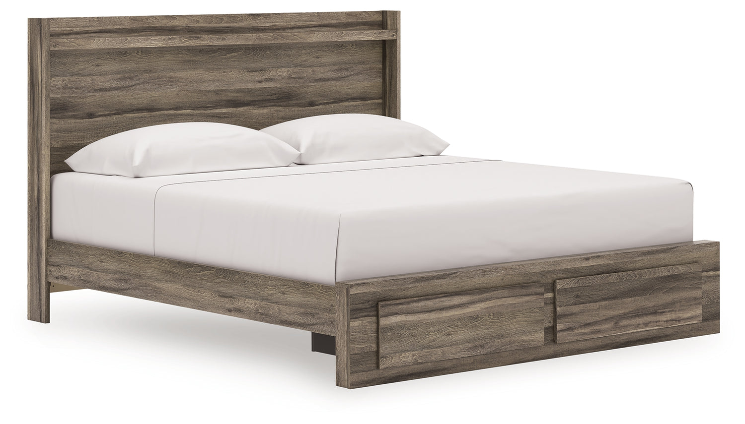 Elbrim King Panel Storage Bed, Dresser and Nightstand