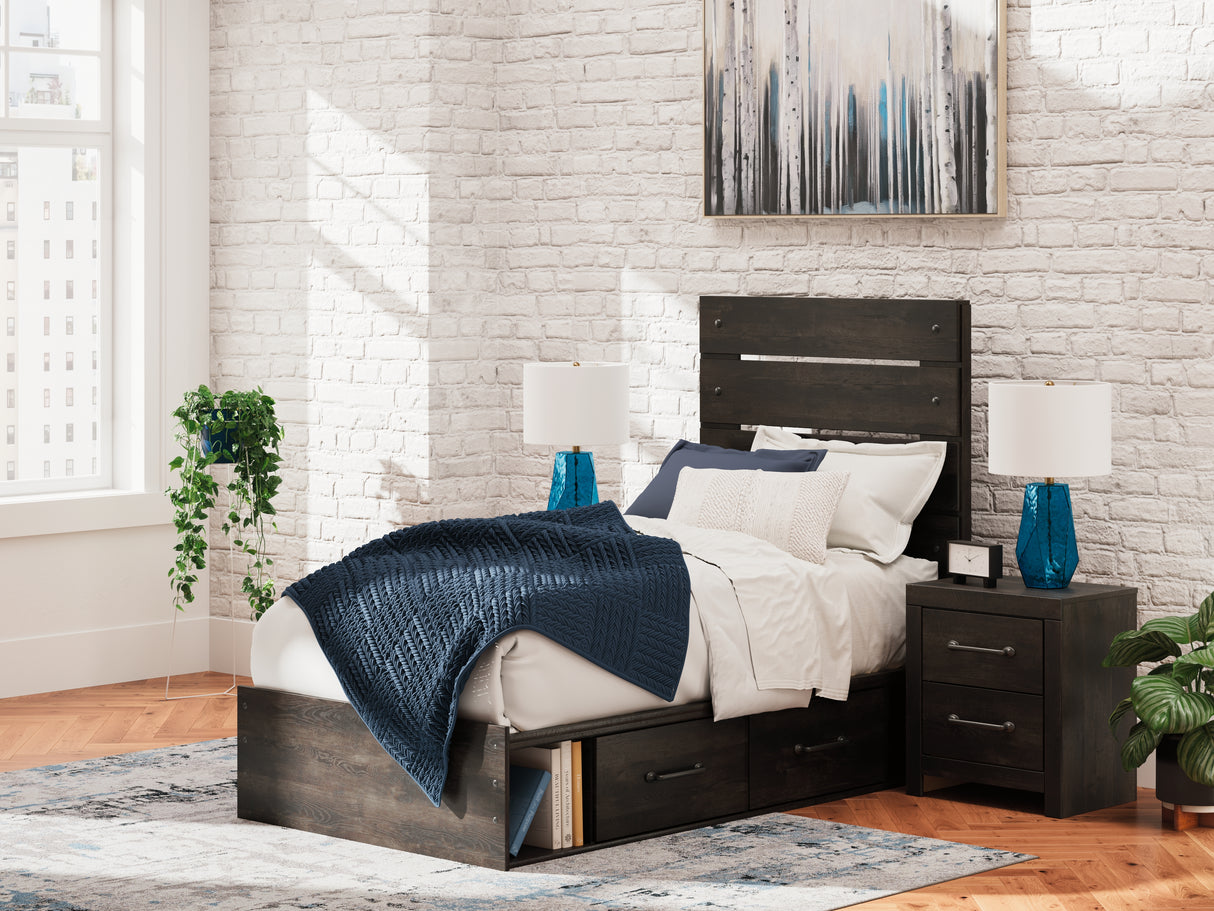 Furniture City Houma - Ashley Furniture - Hollivern Twin Panel Storage Bed - Twin Panel Storage Bed - PCB2108B17