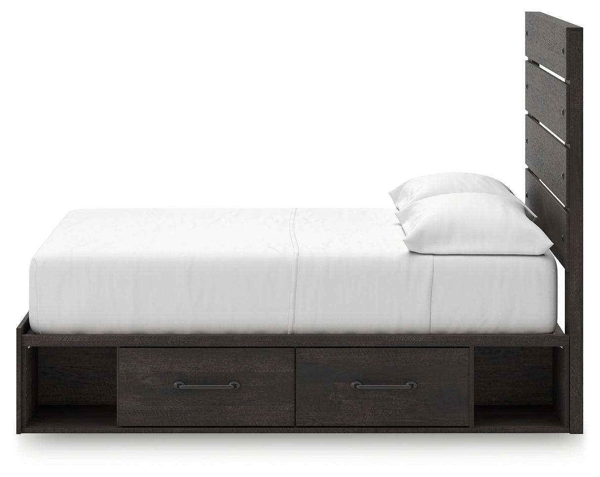 Hollivern Full Panel Bed with Storage