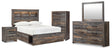 Furniture City Houma - Ashley Furniture - Drystan Full Bookcase Bed, Dresser, Mirror, Chest and Nightstand - Full Bookcase Bed, Dresser, Mirror, Chest and Nightstand - B211B102