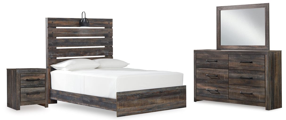 Furniture City Houma - Ashley Furniture - Drystan Full Panel Bed, Dresser, Mirror, and Nightstand - Full Panel Bed, Dresser, Mirror, and Nightstand - B211B60