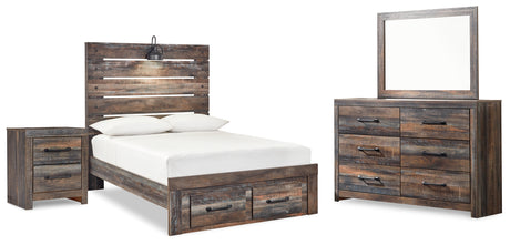 Furniture City Houma - Ashley Furniture - Drystan Full Panel Storage Bed, Dresser, Mirror and Nightstand - Full Panel Storage Bed, Dresser, Mirror and Nightstand - B211B72