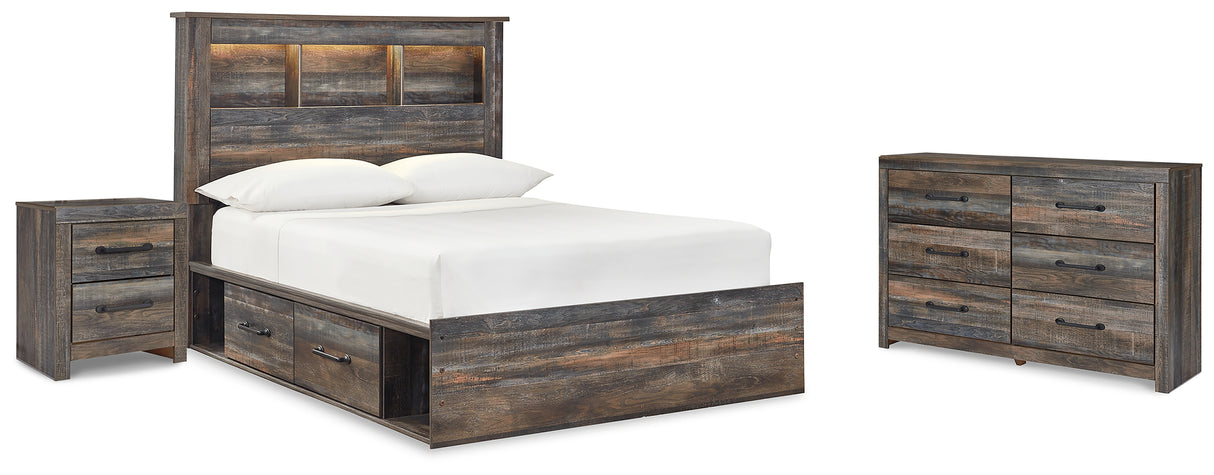 Furniture City Houma - Ashley Furniture - Drystan Full Bookcase Storage Bed, Dresser and Nightstand - Full Bookcase Storage Bed, Dresser and Nightstand - B211B82