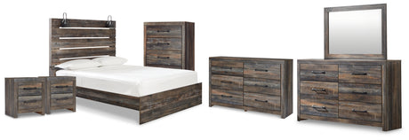Furniture City Houma - Ashley Furniture - Drystan Queen Panel Bed, 2 Dressers, Mirror, Chest and 2 Nightstands - Queen Panel Bed, 2 Dressers, Mirror, Chest and 2 Nightstands - B211B104