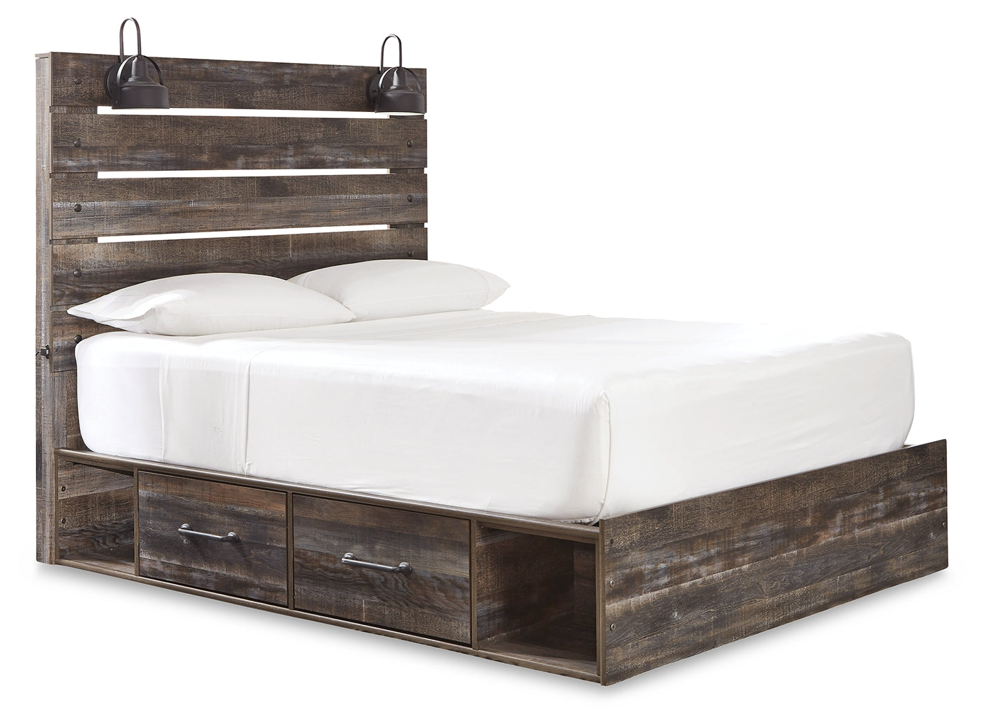 Drystan Queen Panel Bed with 4 Storage Drawers