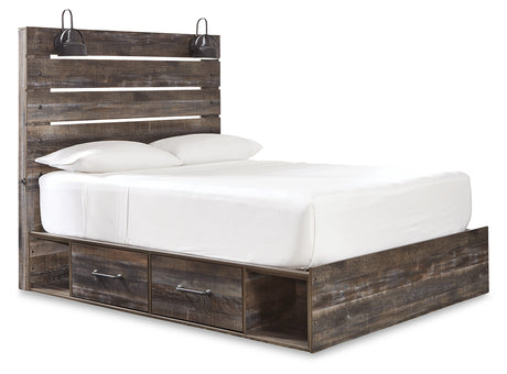 Drystan Queen Panel Bed with 4 Storage Drawers