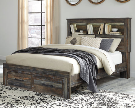 Furniture City Houma - Ashley Furniture - Drystan Queen Bookcase Bed with 2 Storage Drawers - Queen Bookcase Bed with 2 Storage Drawers - B211B23