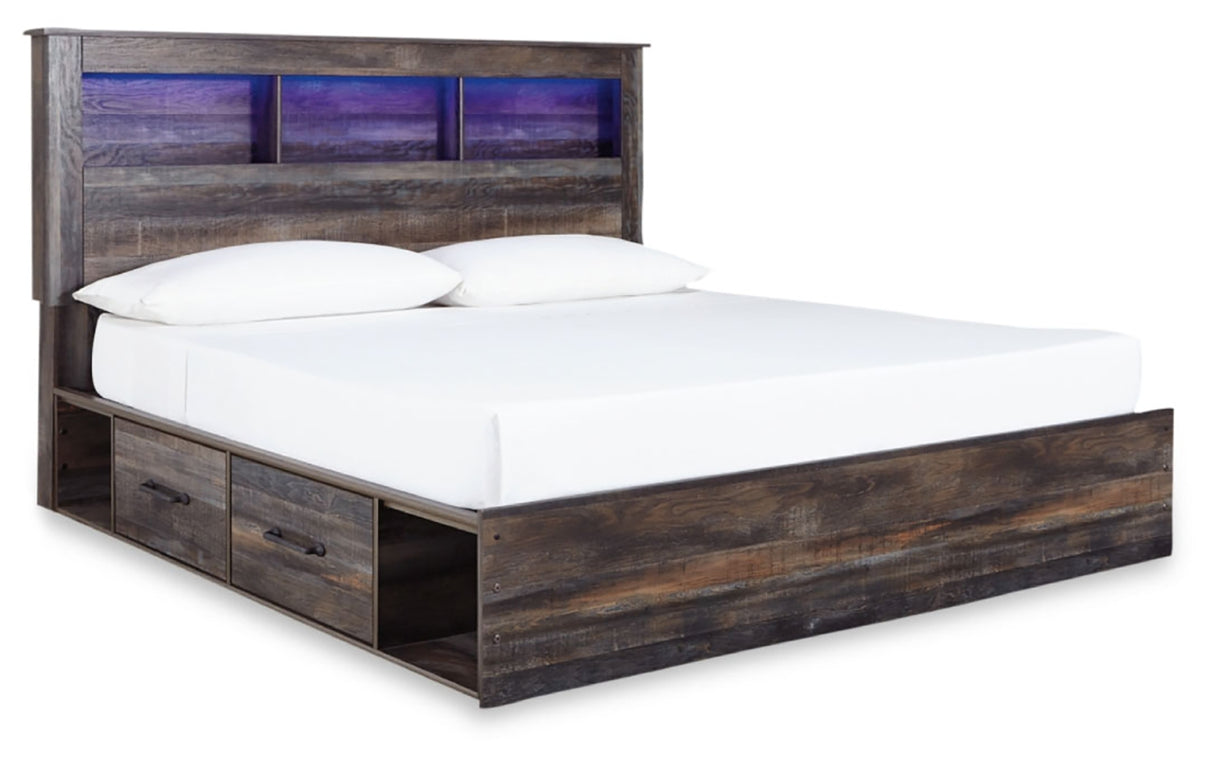 Drystan King Bookcase Storage Bed, Dresser and Nightstand