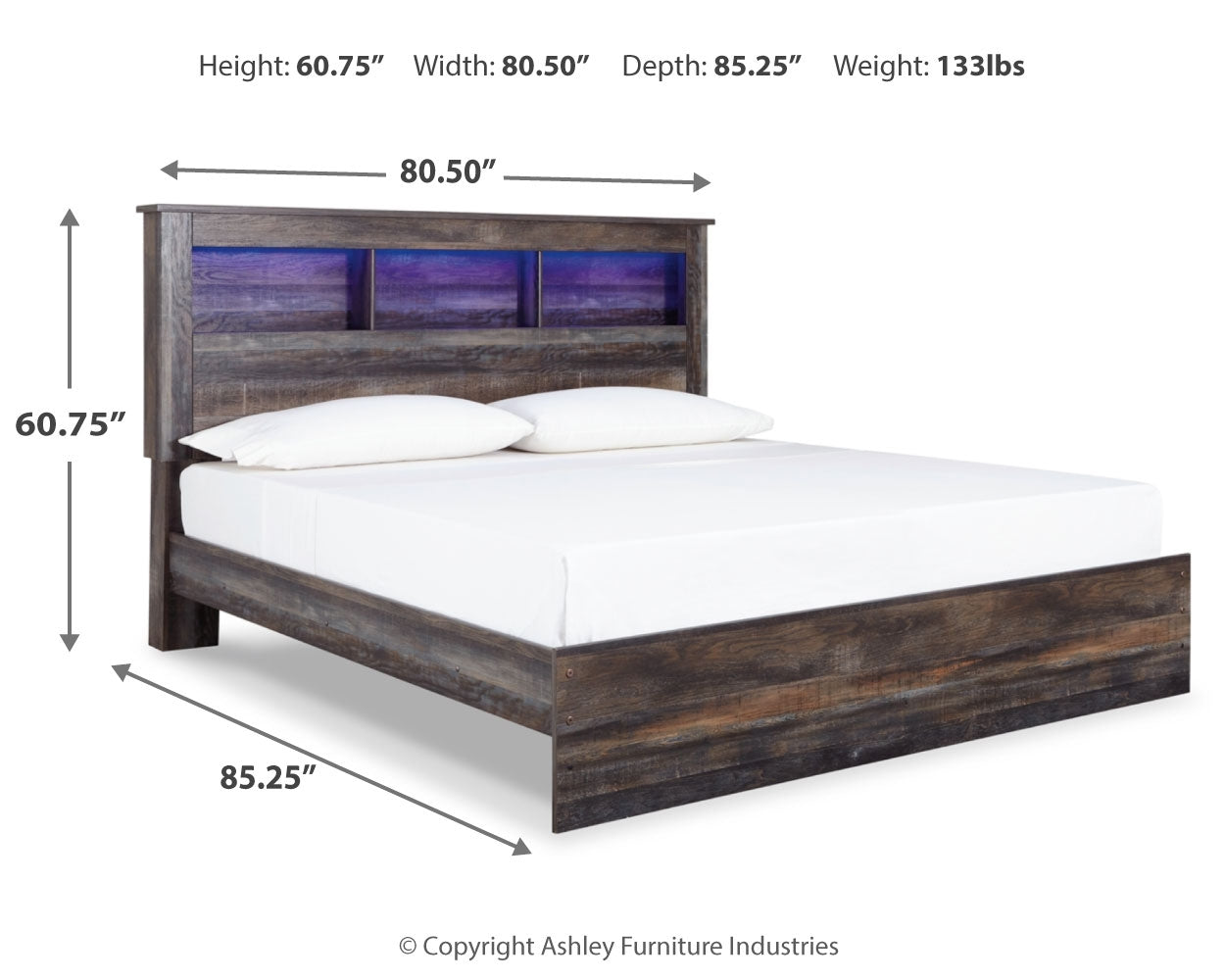 Drystan King Bookcase Bed