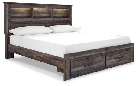 Furniture City Houma - Ashley Furniture - Drystan King Bookcase Bed with 2 Storage Drawers - King Bookcase Bed with 2 Storage Drawers / Multi - B211B27