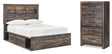 Furniture City Houma - Ashley Furniture - Drystan Full Bookcase Storage Bed and Chest - Full Bookcase Storage Bed and Chest - B211B88